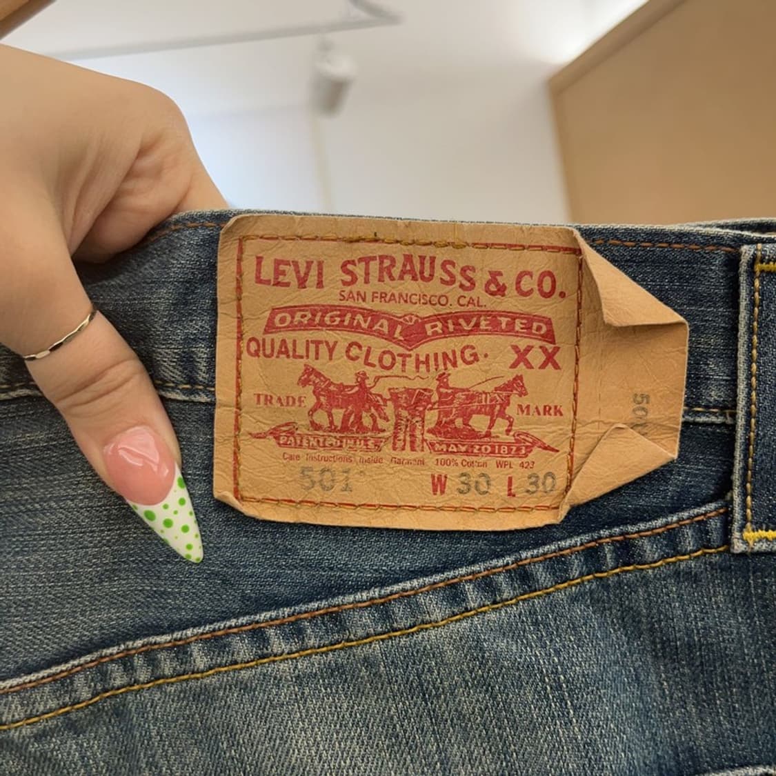 리바이스 501 올드스쿨 빈티지워싱 데님 청바지 30인치 C09214 상품이미지5