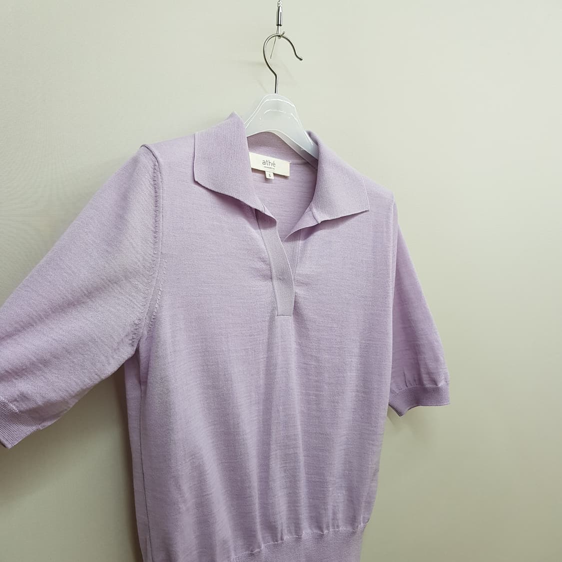 아떼(athe) 2021 카라 반팔 니트 S사이즈 상품이미지3