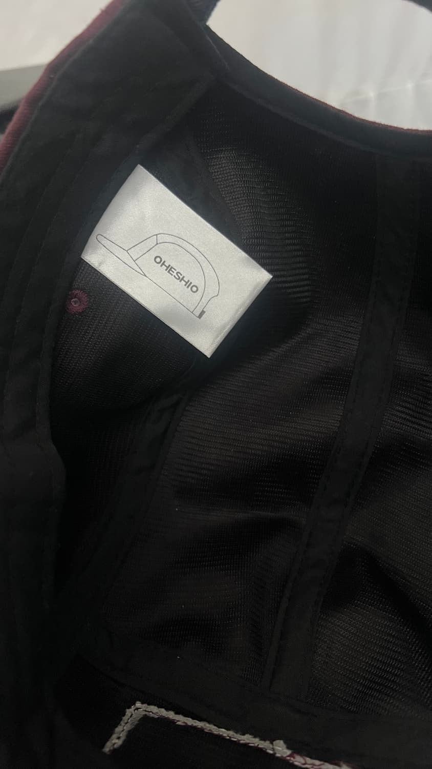 오헤시오 모자 캡 버건디 체크 상품이미지5