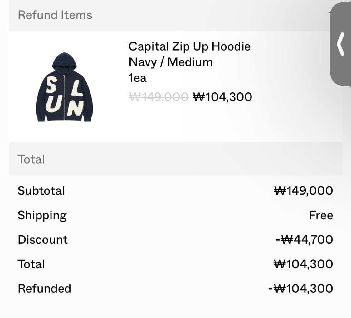 썬러브 후드집업 네이비 M 상품이미지2