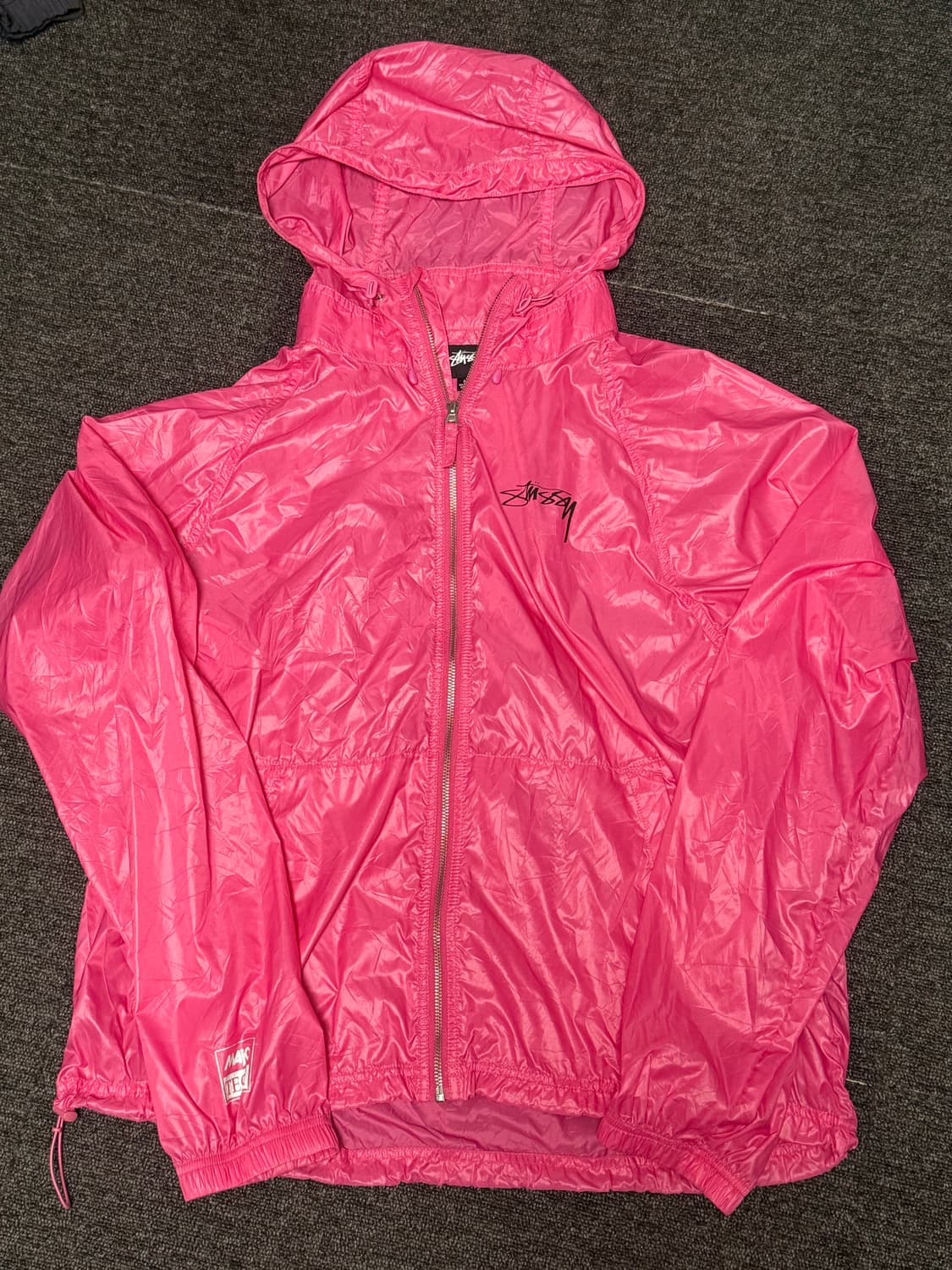 [L] 스투시 비치 쉘 링클 나일론 자켓 마젠타 상품이미지1
