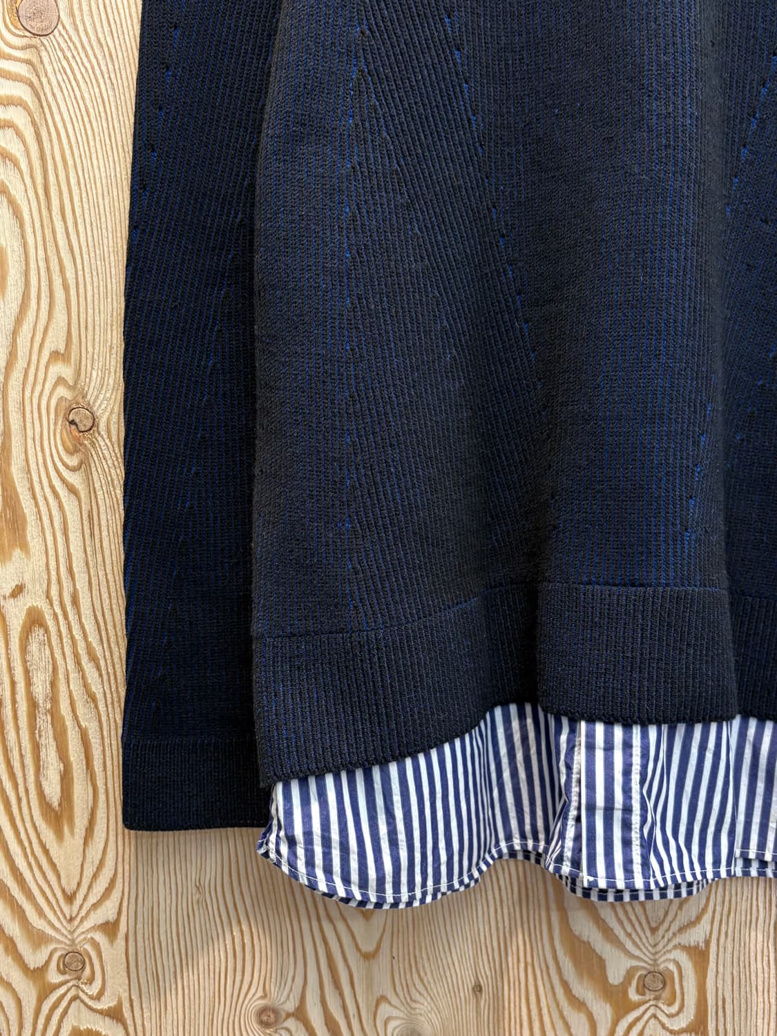 준지 셔츠레이어드 니트 상품이미지5