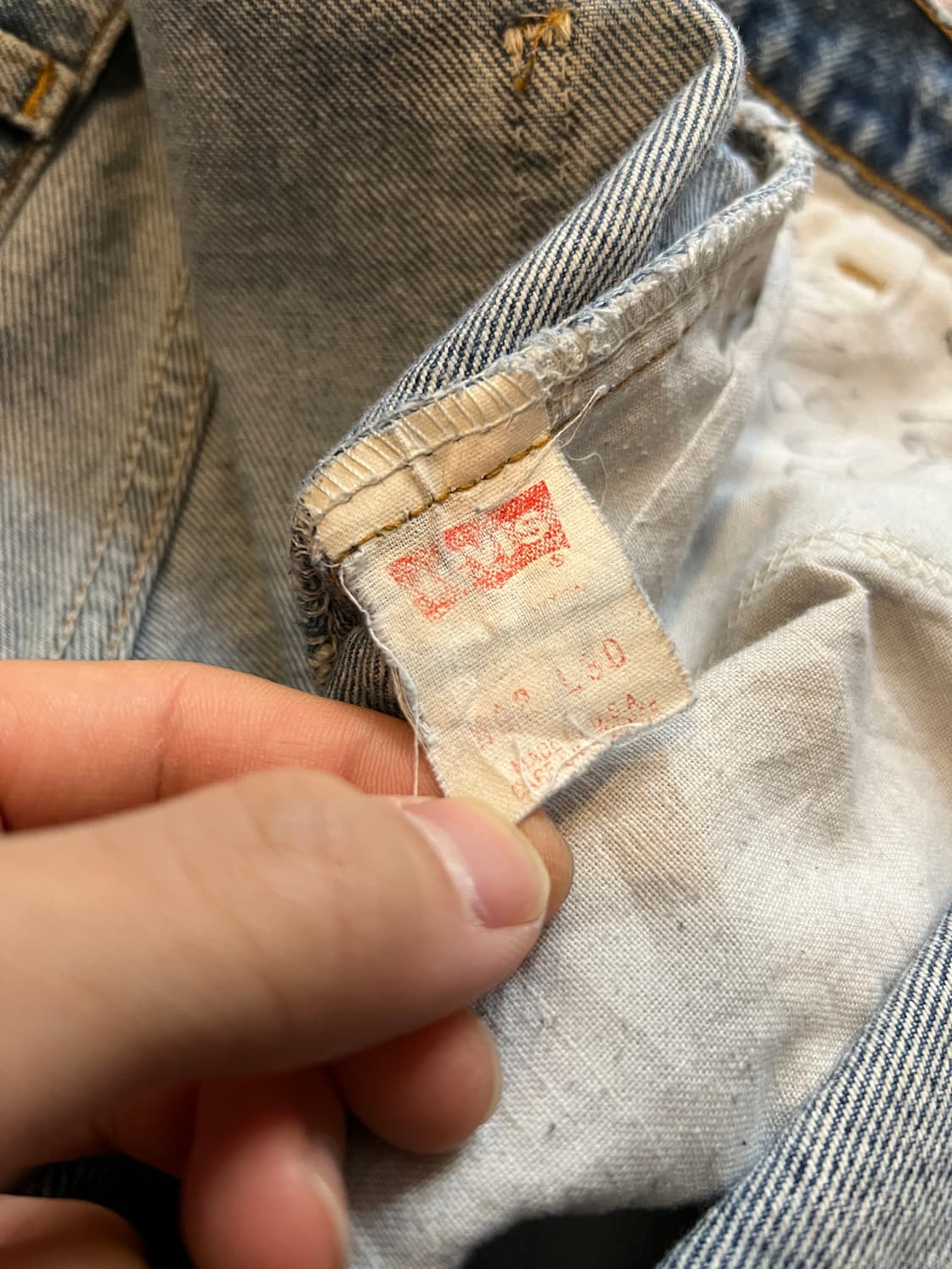 [42]90s 리바이스 USA Made 오랜지탭 517 데님팬츠 L159 상품이미지8