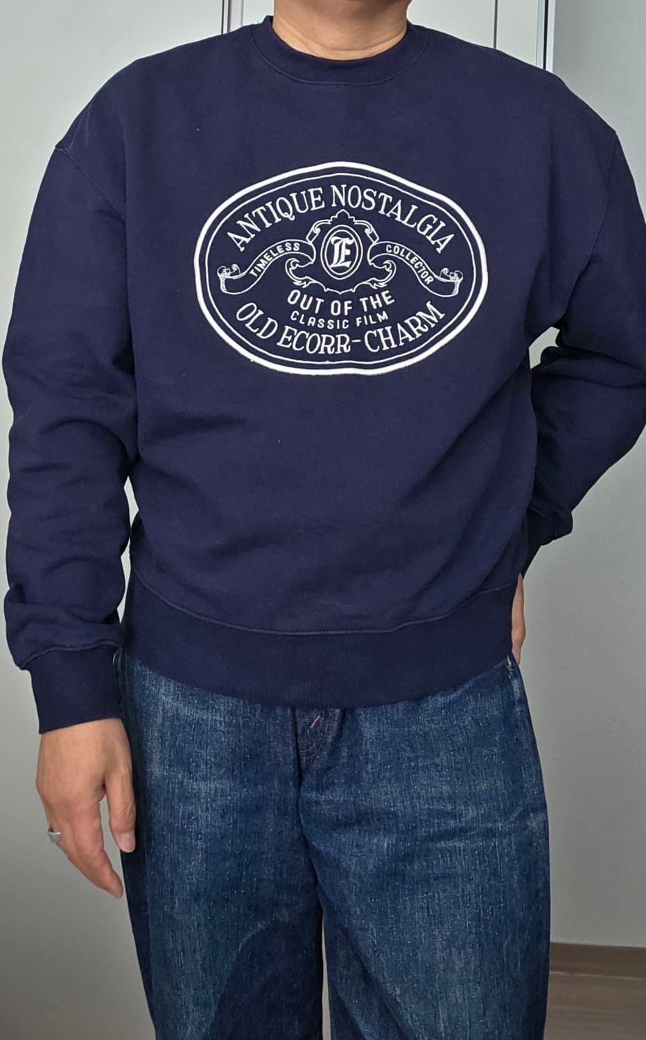 에코르 (ECORR) 맨투맨 롱슬리브 네이비 상품이미지8