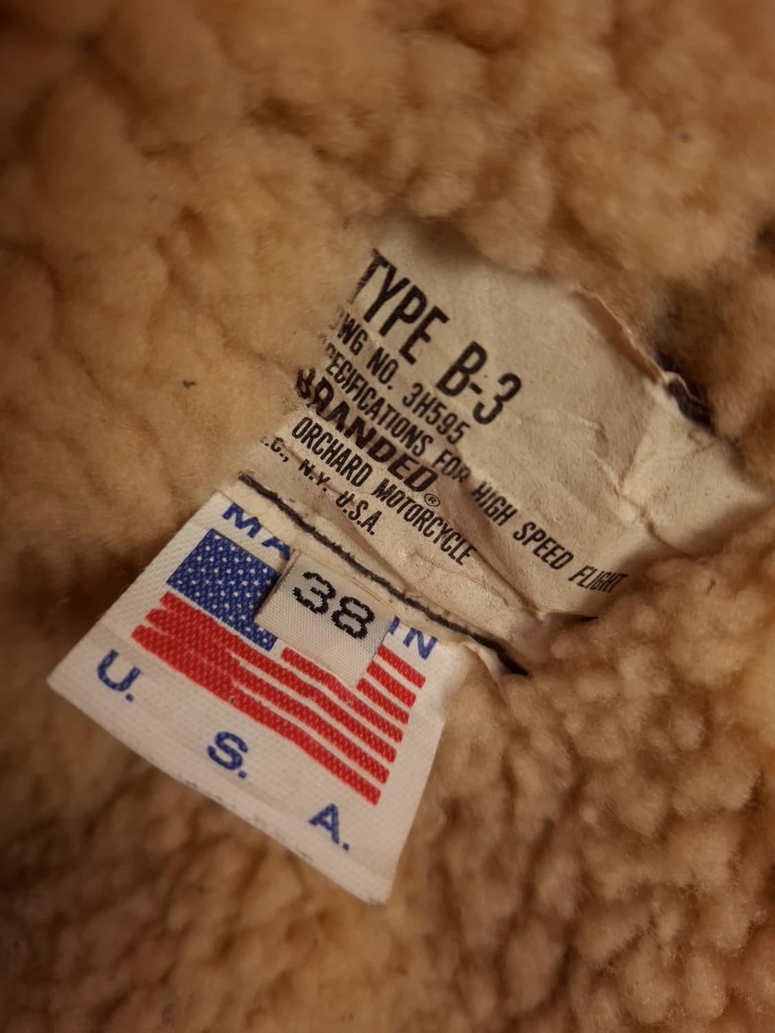 오리지날 미국제조 미공군 TYPE 항공 폭격기 무스탕 상품이미지4