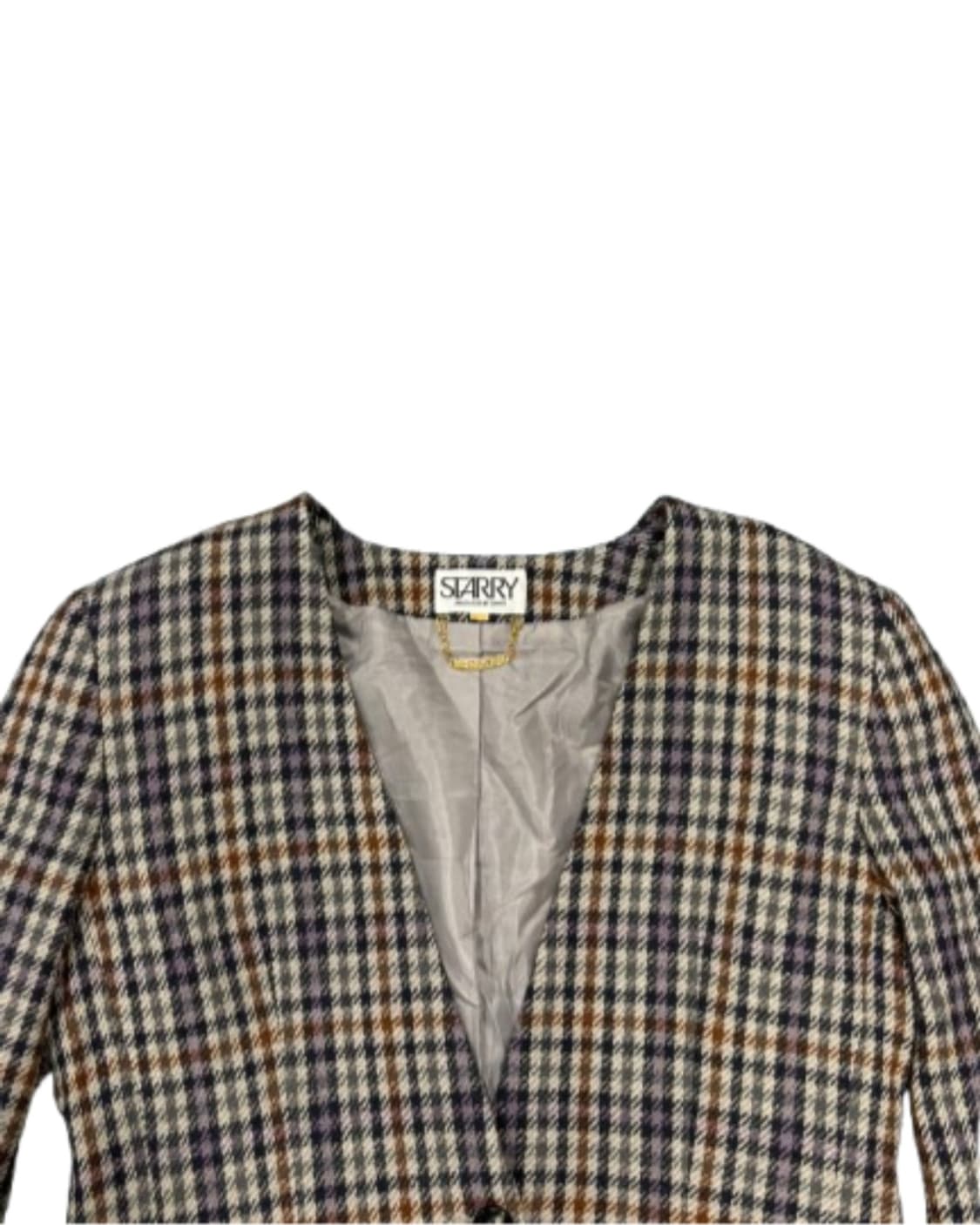 스테리 산요 체크 모 자켓  상품이미지4