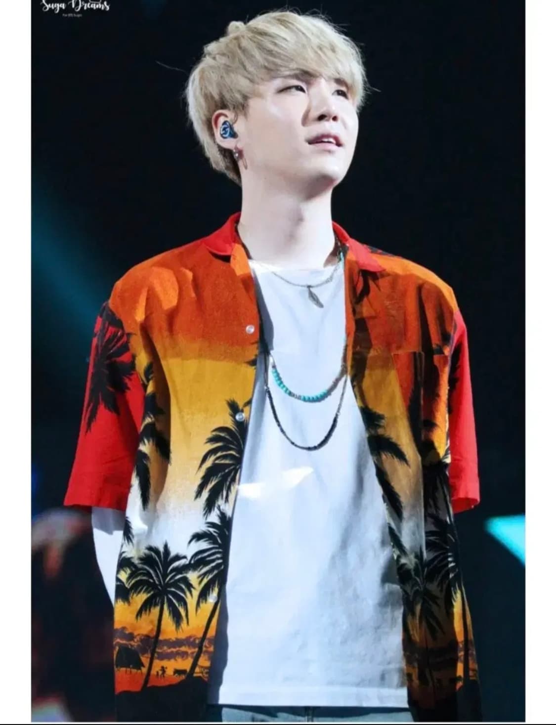 우영미 야자수 패턴 반팔 셔츠 100 bts슈가입음 상품이미지6