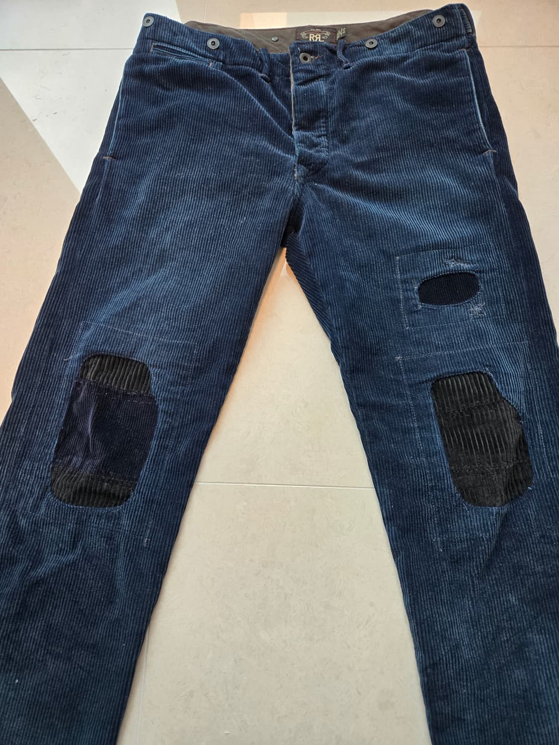 RRL 인디고 코듀로이 리페어 팬츠 34x32 상품이미지2