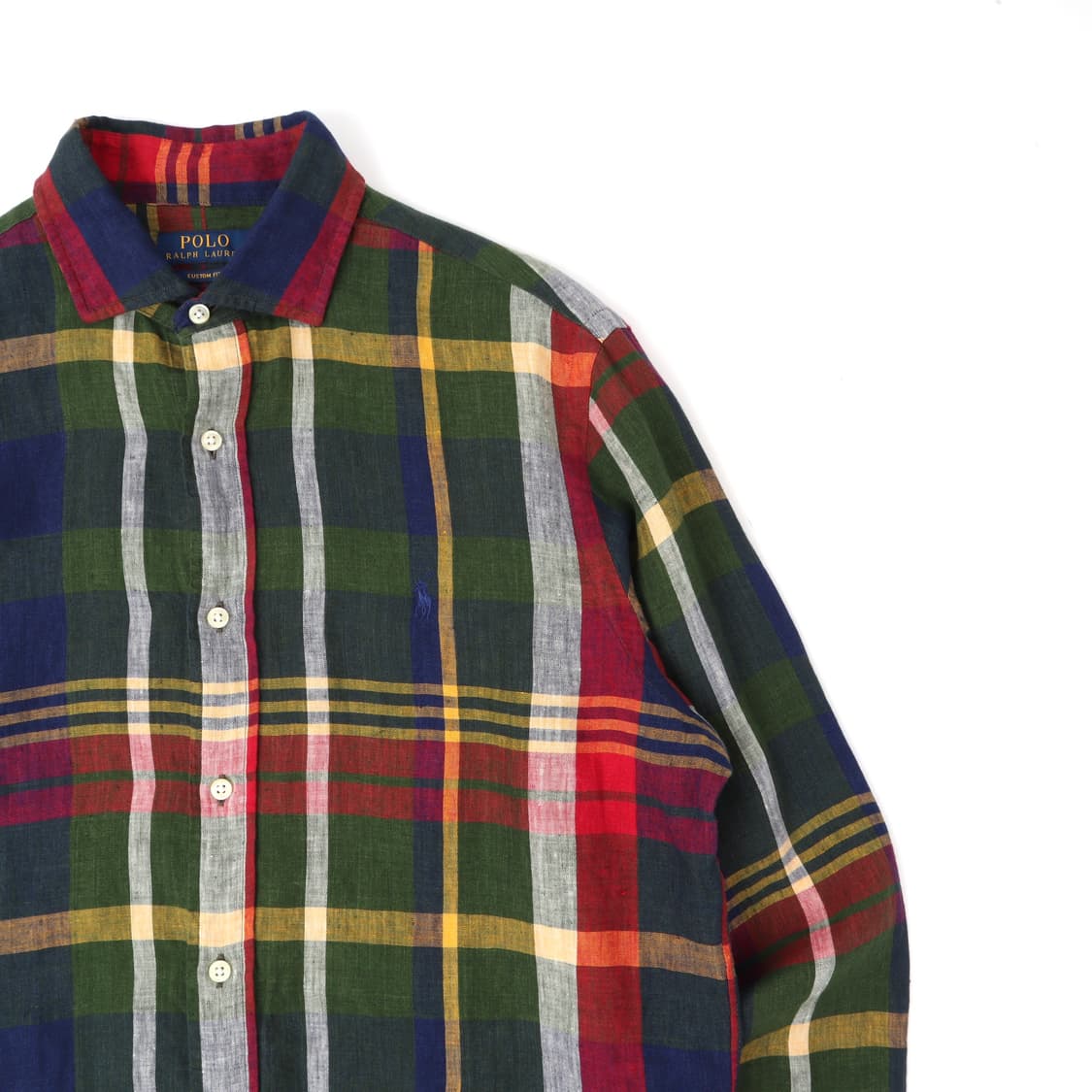 폴로 랄프로렌 린넨 마드라스 체크 커스텀핏 셔츠 상품이미지3