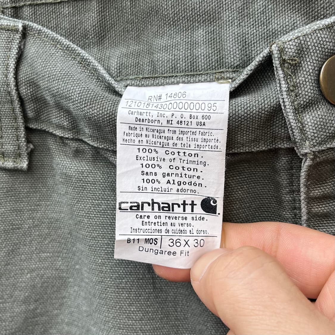 Carhartt B11 카펜터 팬츠 (36“) 상품이미지5