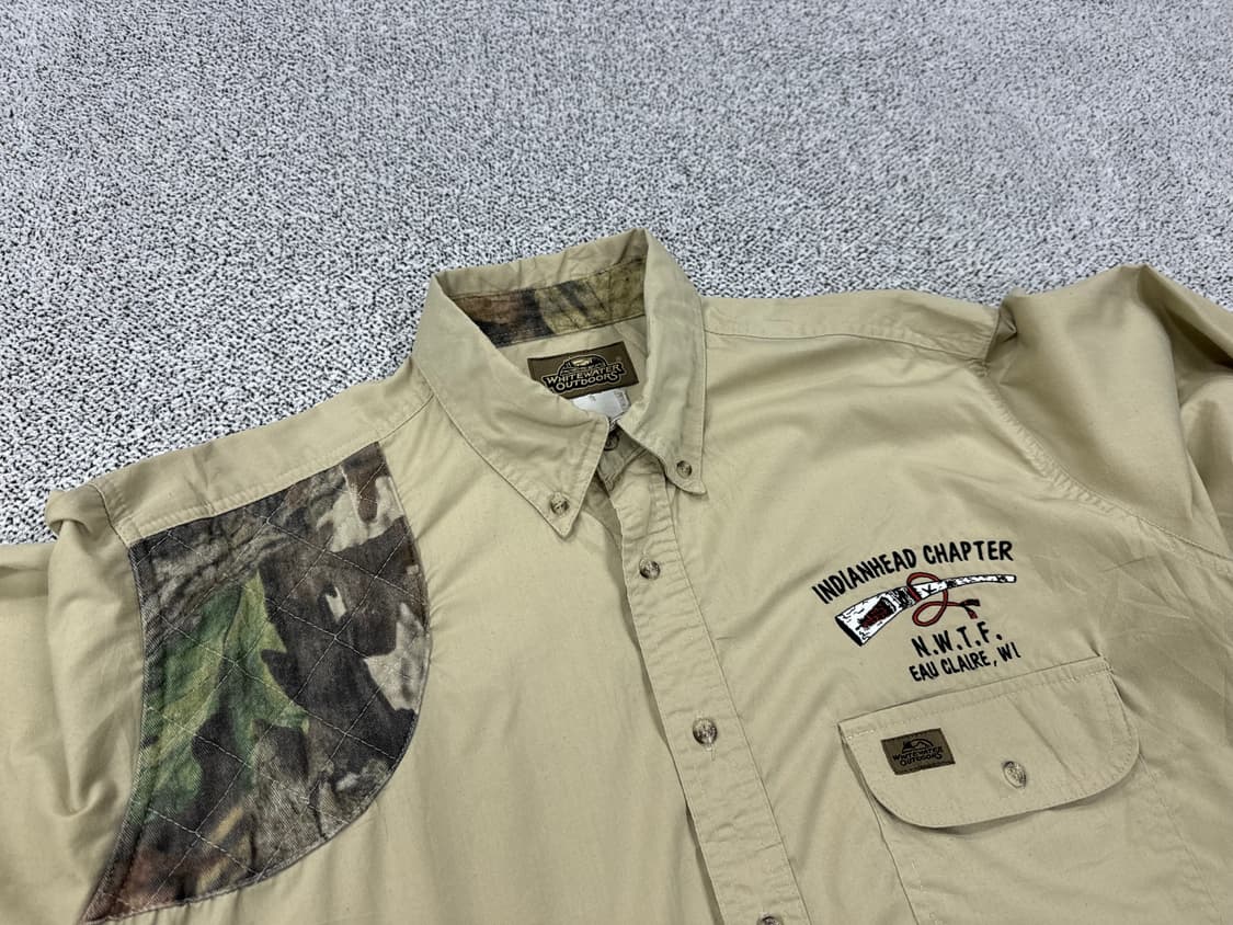 90s 리얼트리 배색 헌팅셔츠 상품이미지4