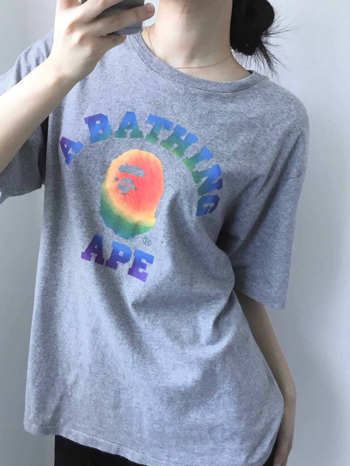 Bape 베이프 레인보우 컬리지 티셔츠  상품이미지2