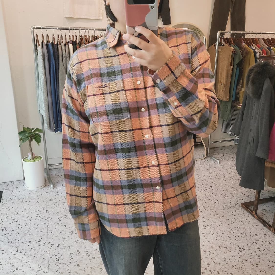 멀티체크 플란넬 셔츠 상품이미지10