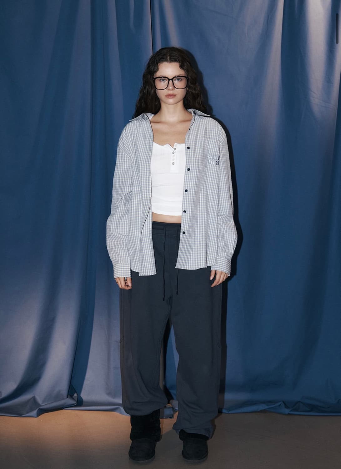 플리즈노팔로우 Taryn Patch Check Shirt 팝니다. 상품이미지1