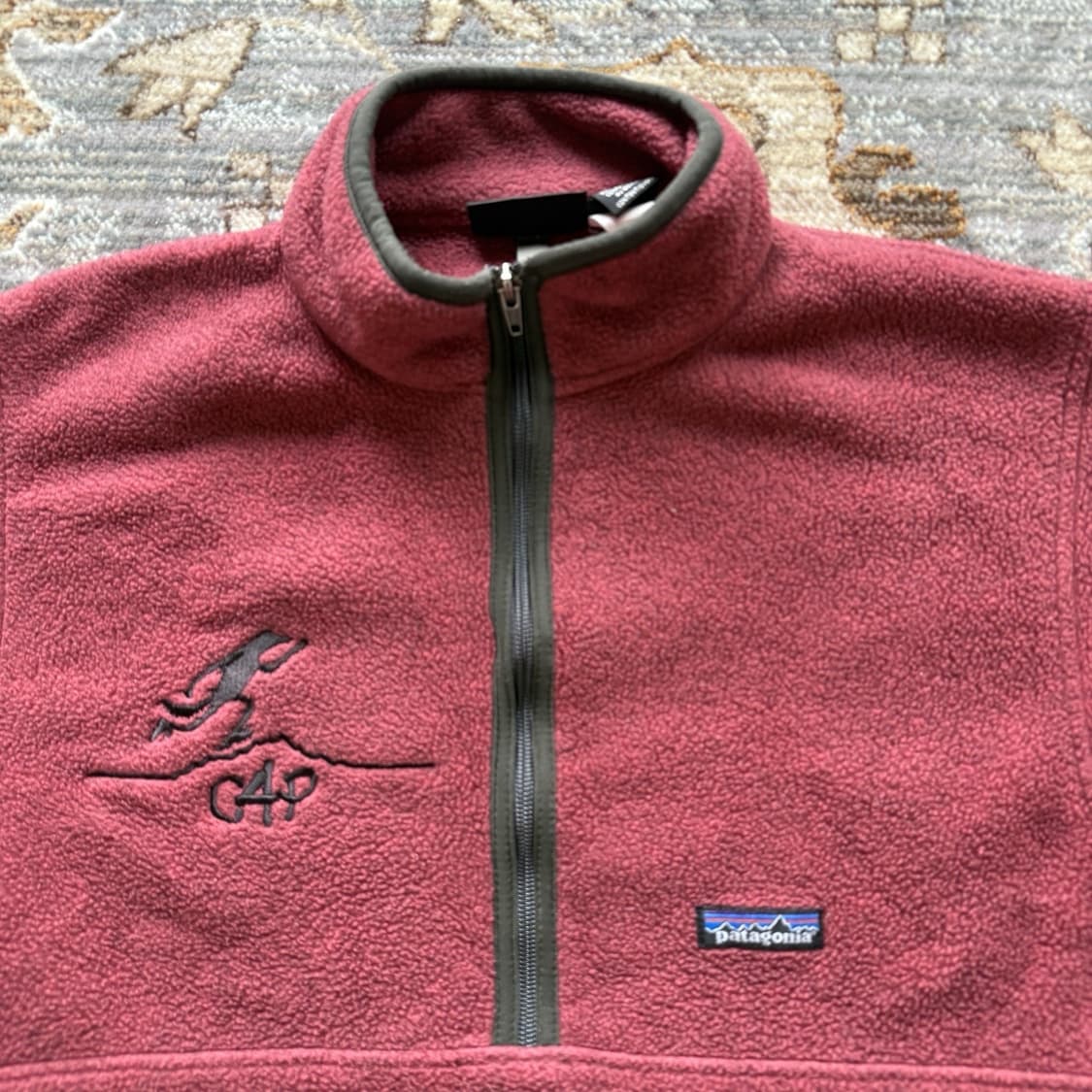 06FW 파타고니아 신칠라 스냅-티 하프집 커스텀 C4P 로고 버건디 상품이미지2