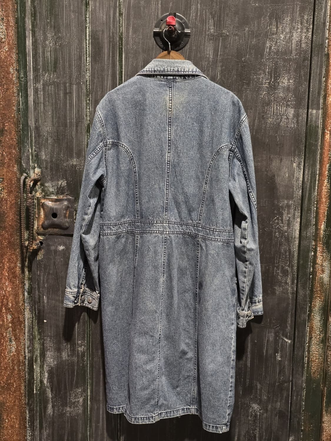90s NO PROBLEM Denim Long Jacket 상품이미지7