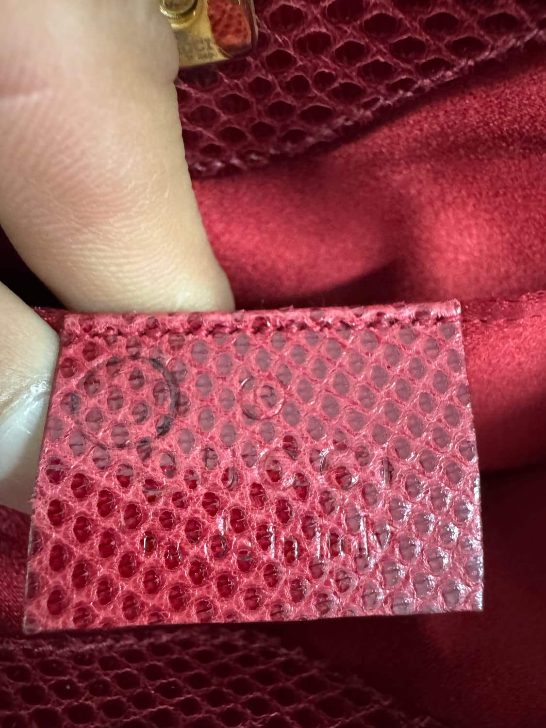 구찌 실크 도마뱀가죽 숄더 상품이미지6