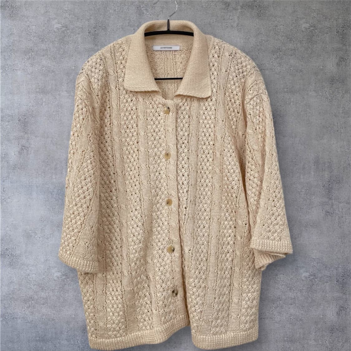 르17셉템버 크림 린넨 블렌드 하프 슬리브 니트 가디건 38 상품이미지6