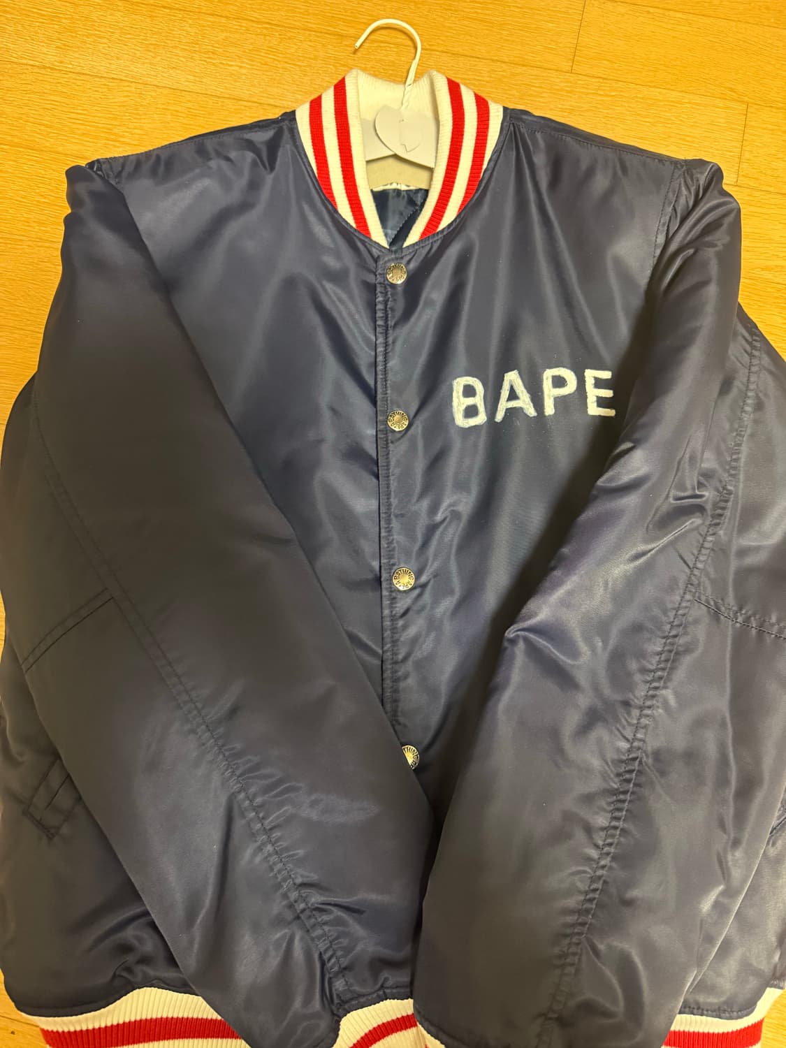 Bape 베이프 00s 바시티 자켓 네이비 상품이미지1