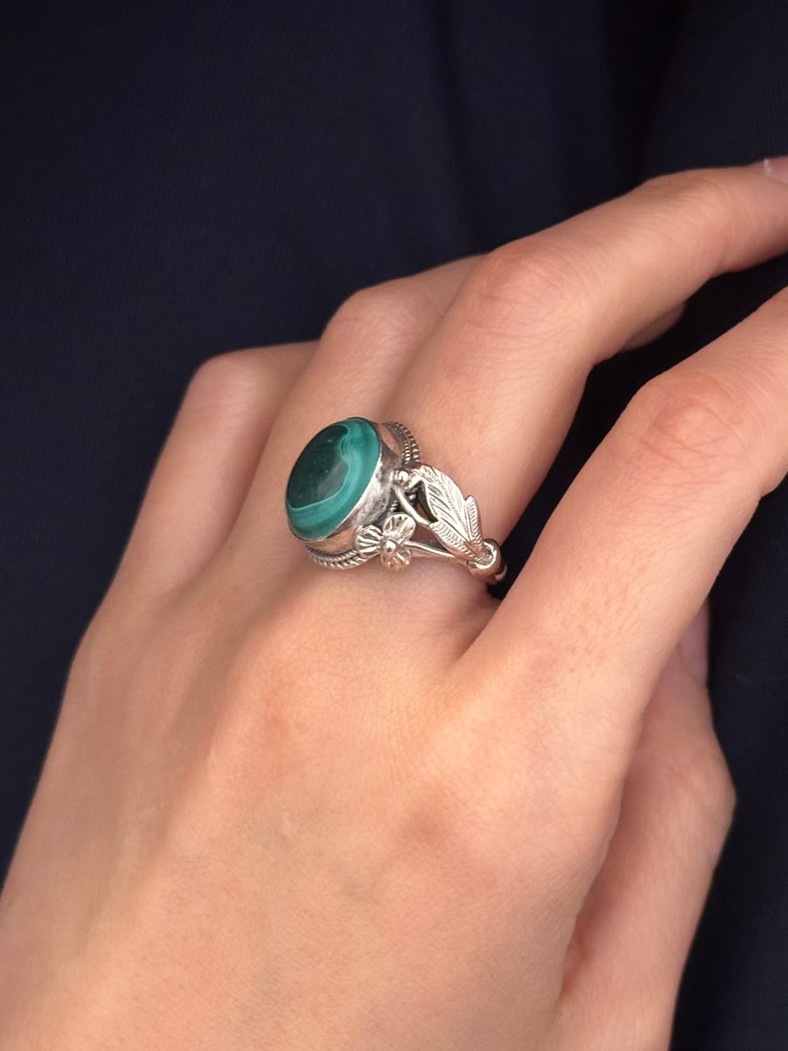 Vintage Malachite Botanical Leaf 925 Ste 상품이미지2