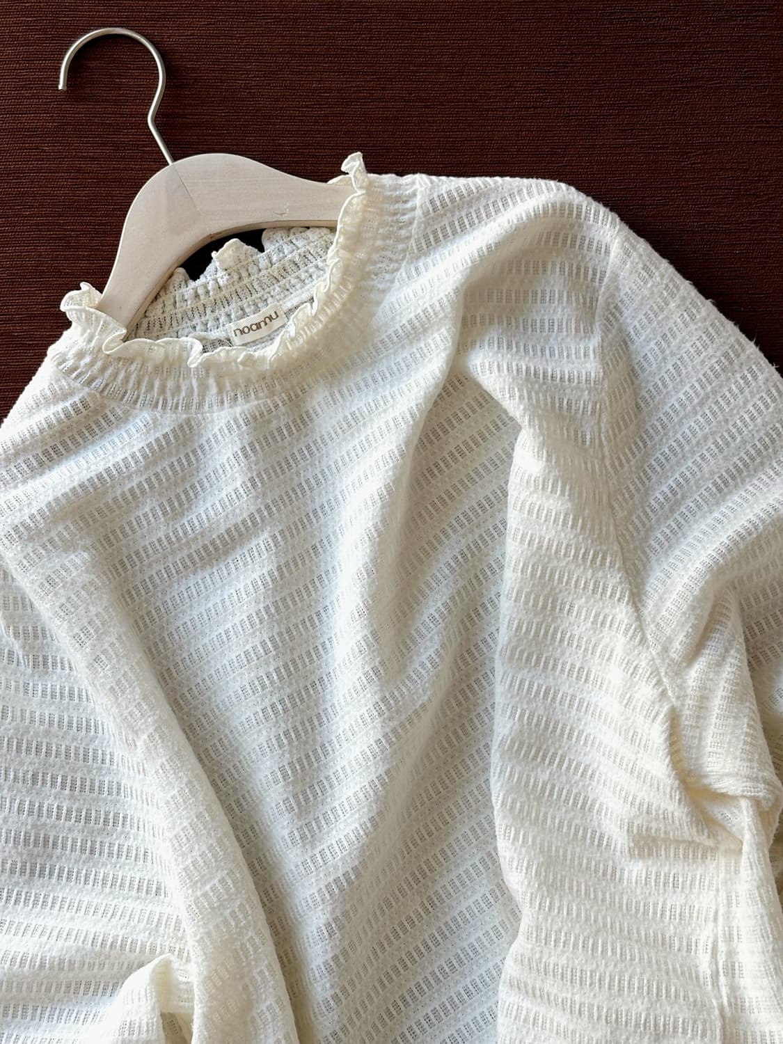 Shirred finish design stretched top 상품이미지1