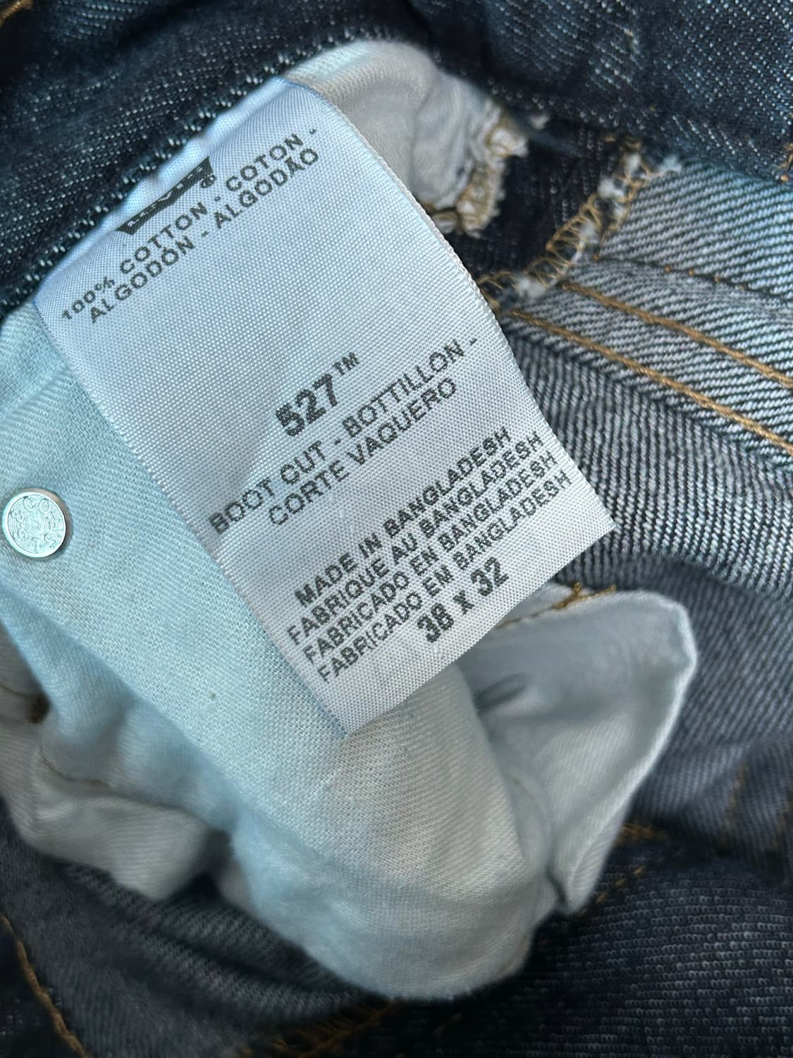 리바이스 527 로우 부츠컷 인디고 데님팬츠 상품이미지5