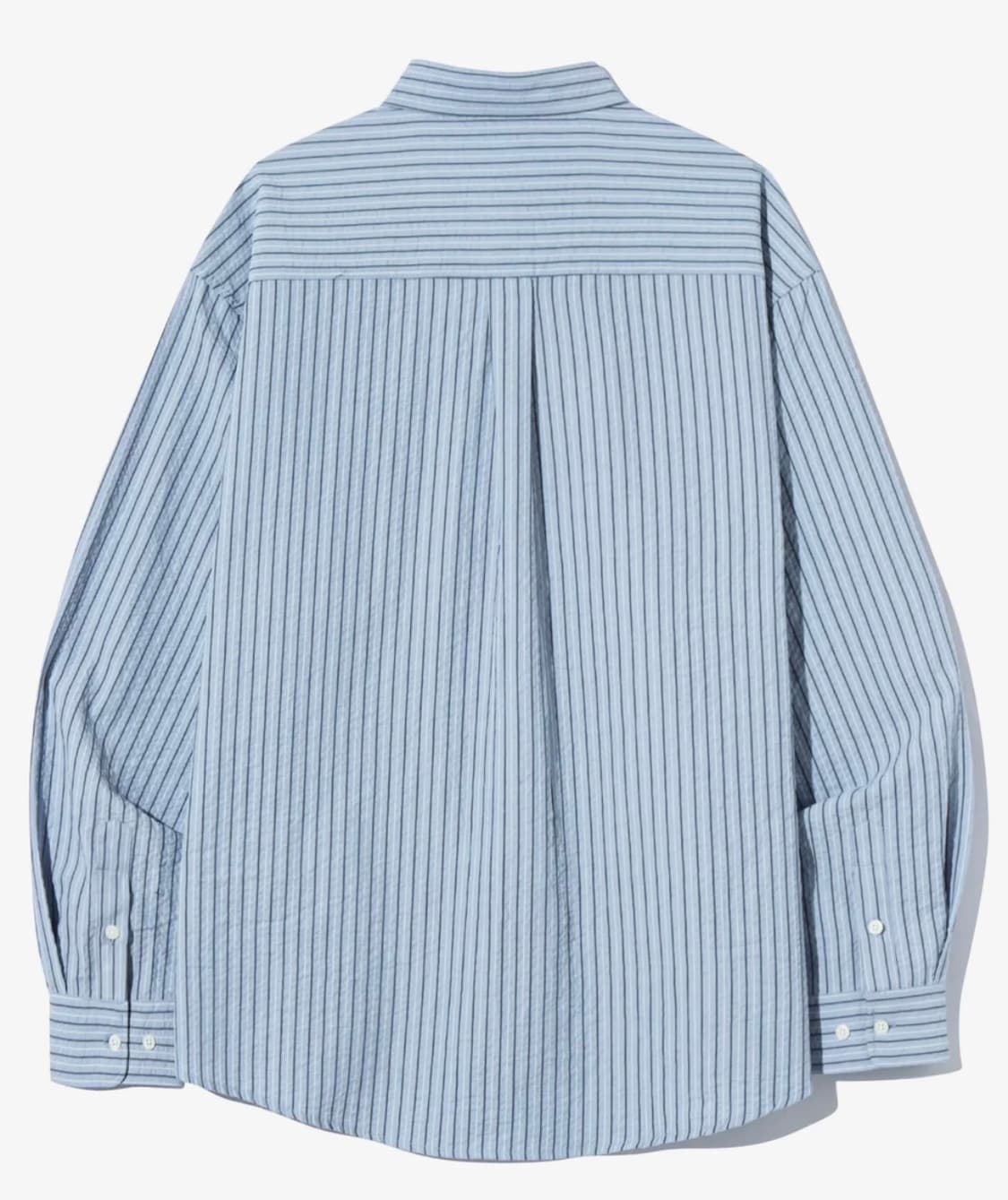 베이스모먼트 리조트 스트라이프 셔츠 스카이 블루(L) 상품이미지2