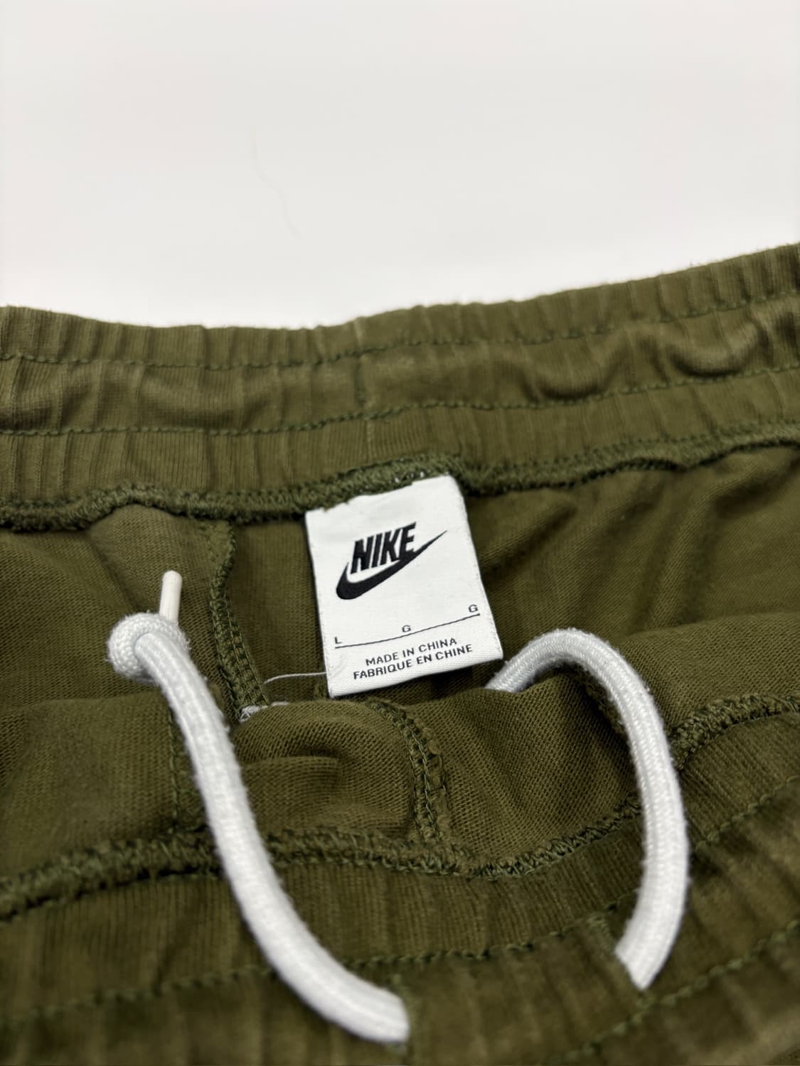 나이키 카키 배색 스웻팬트 트레이닝 바지 상품이미지3