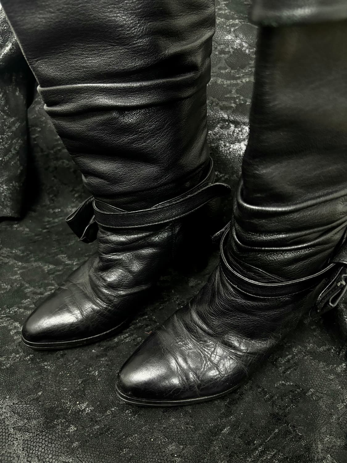 “Vintage”Y2K Design Ribbon Detail Black  상품이미지8