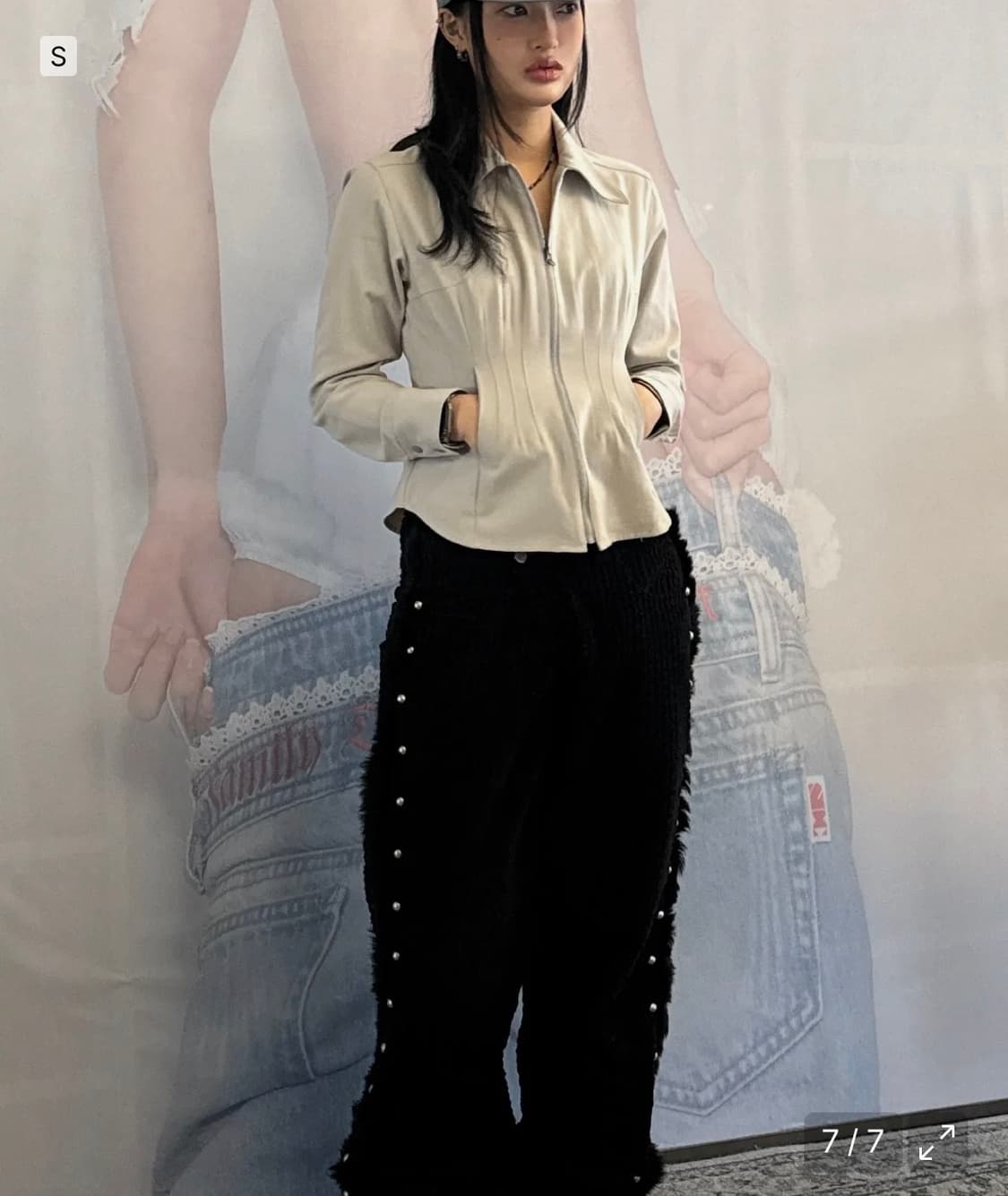 스컬프터 코튼 집업 자켓 아이스그레이 상품이미지3