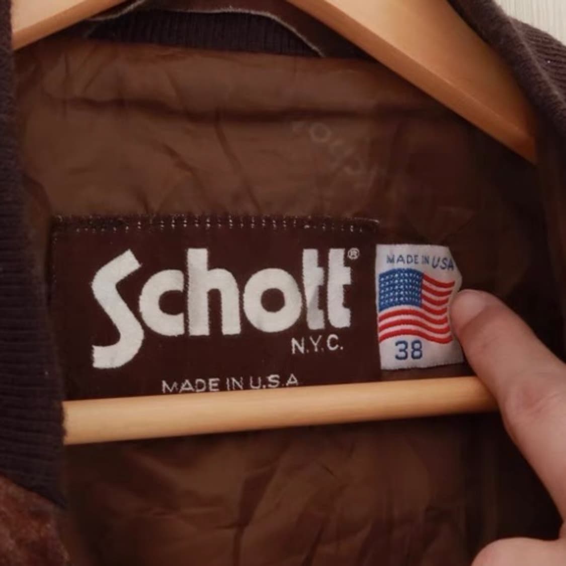  [Schott NYC] 빈티지 스웨이드 레더 자켓 327 모델 상품이미지2