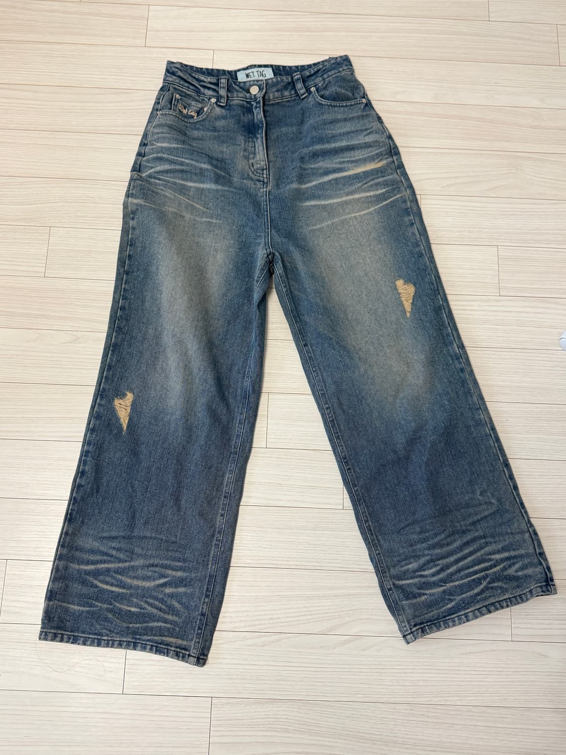Wet tag 웻테그 VINTAGE WASHED WIDE DENIM PA 상품이미지6