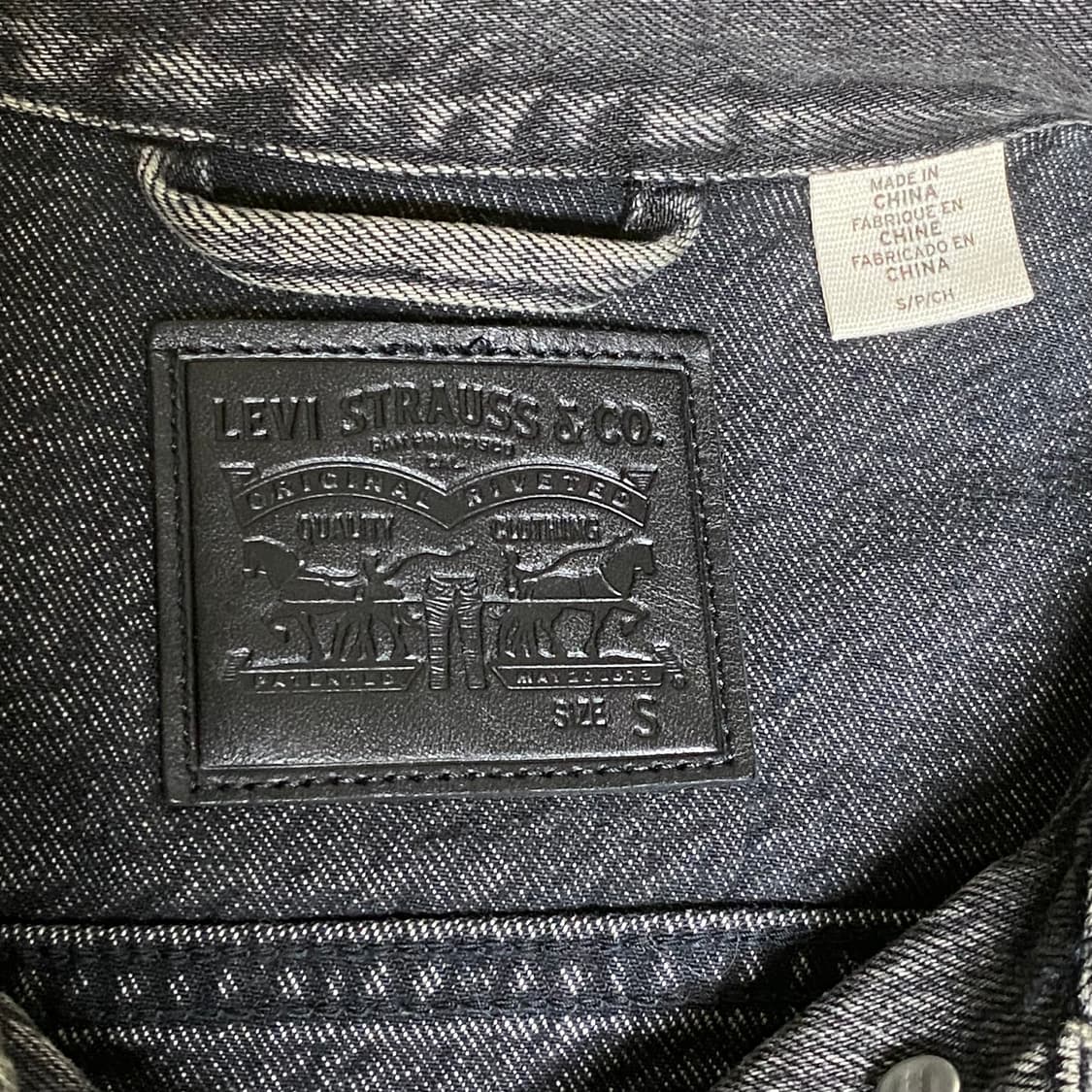 Levi's 리바이스 흑청 데님 트러커 자켓 S 상품이미지4