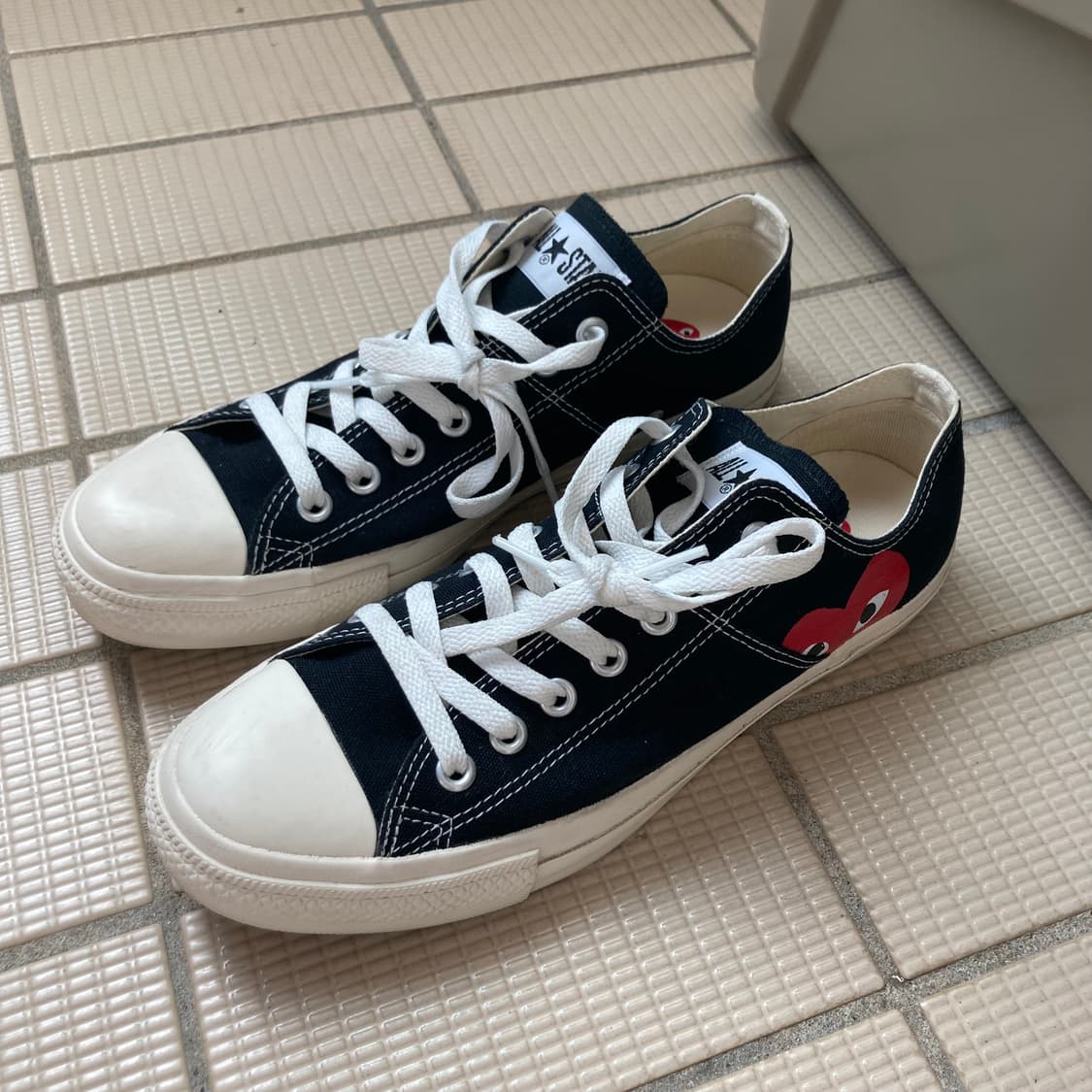 거의새것) 정품 꼼데가르송 컨버스 블랙 로우 270, 275 상품이미지1