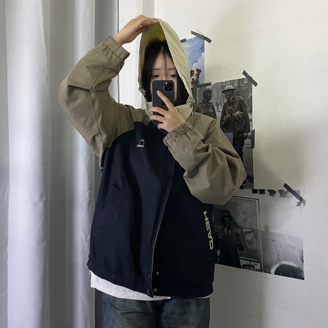 헤드 리버시블 올드스쿨 바람막이 XL 상품이미지3