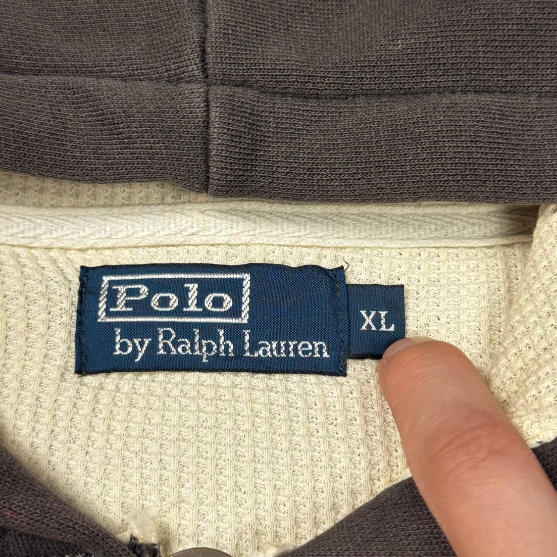 (XL) 폴로 랄프로렌 디스트로이드 페인팅 투웨이 후드집업 브라운 상품이미지7