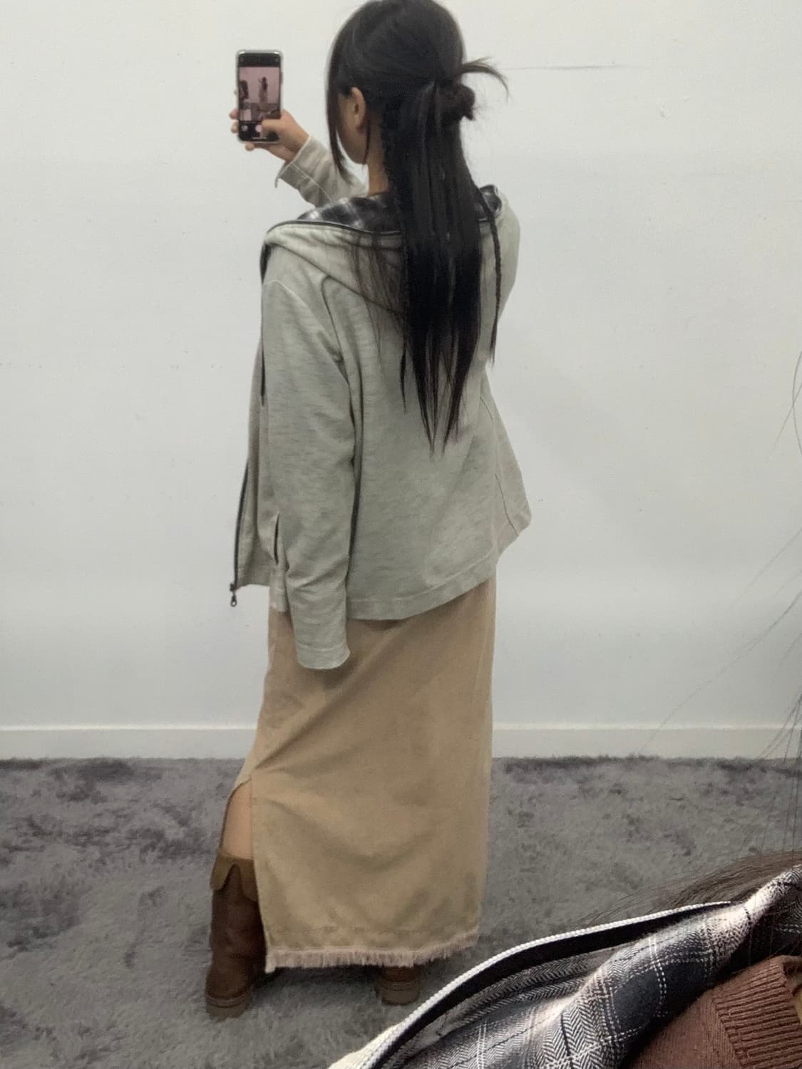 체크 라이더 후드집업 상품이미지2