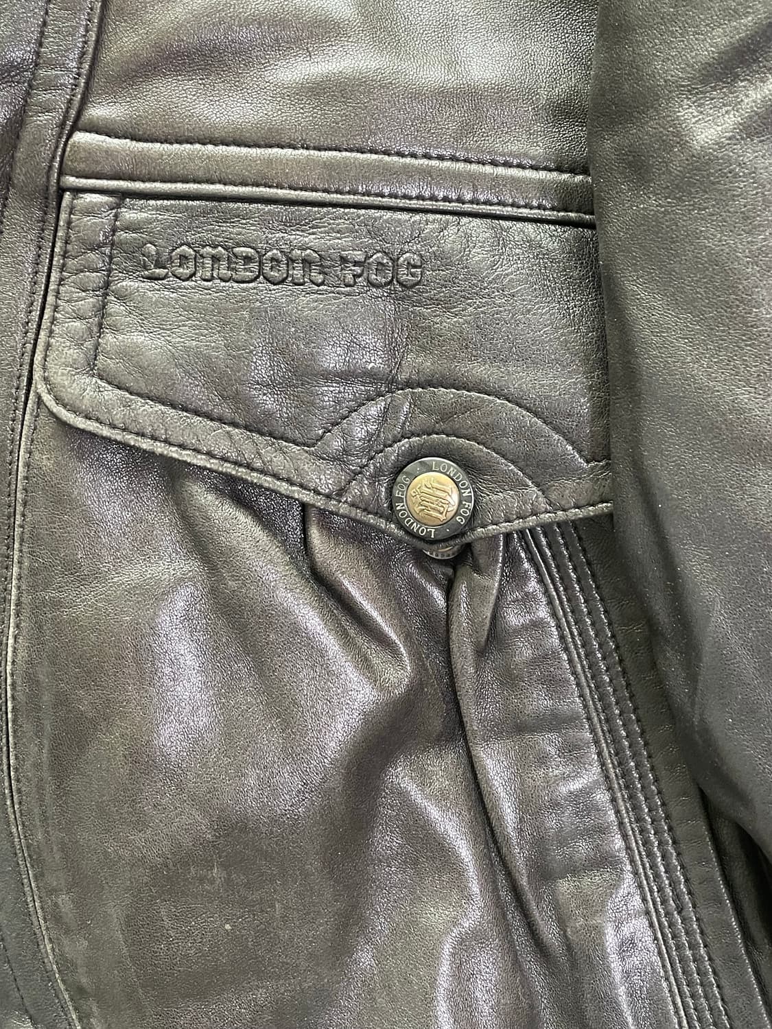 상태좋음) 90's 런던포그 양가죽자켓 105size 상품이미지4