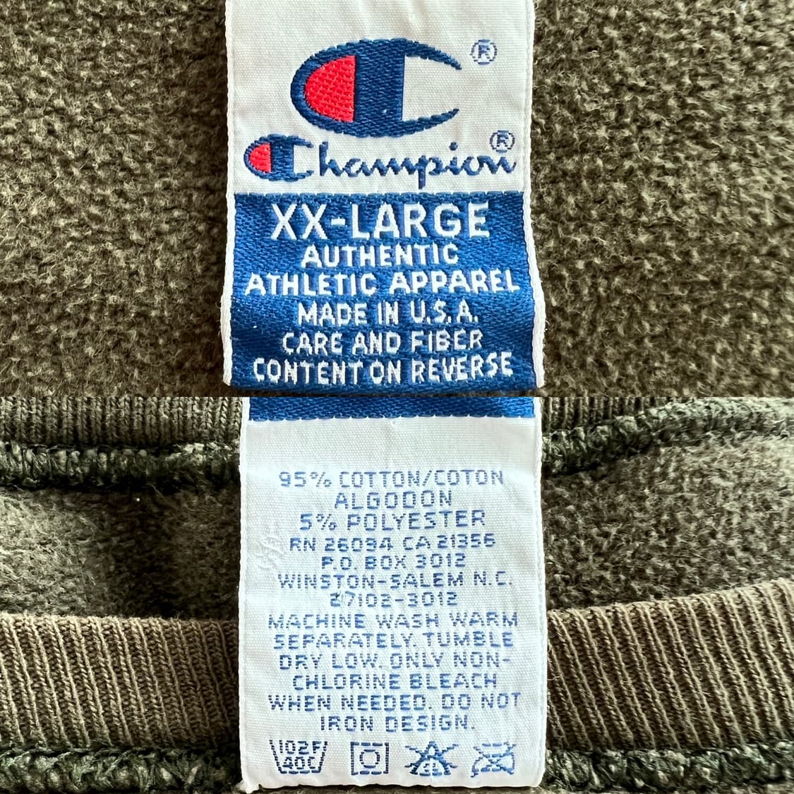 챔피온 90s USA 빈티지 스웻 맨투맨 카키 상품이미지10