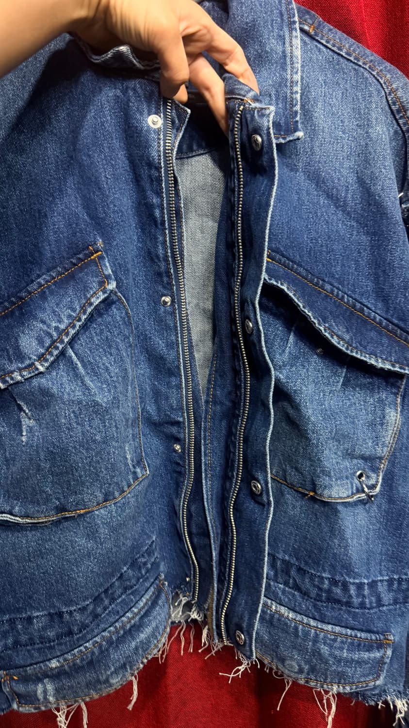 자라 리폼 데님 자켓 L 상품이미지7