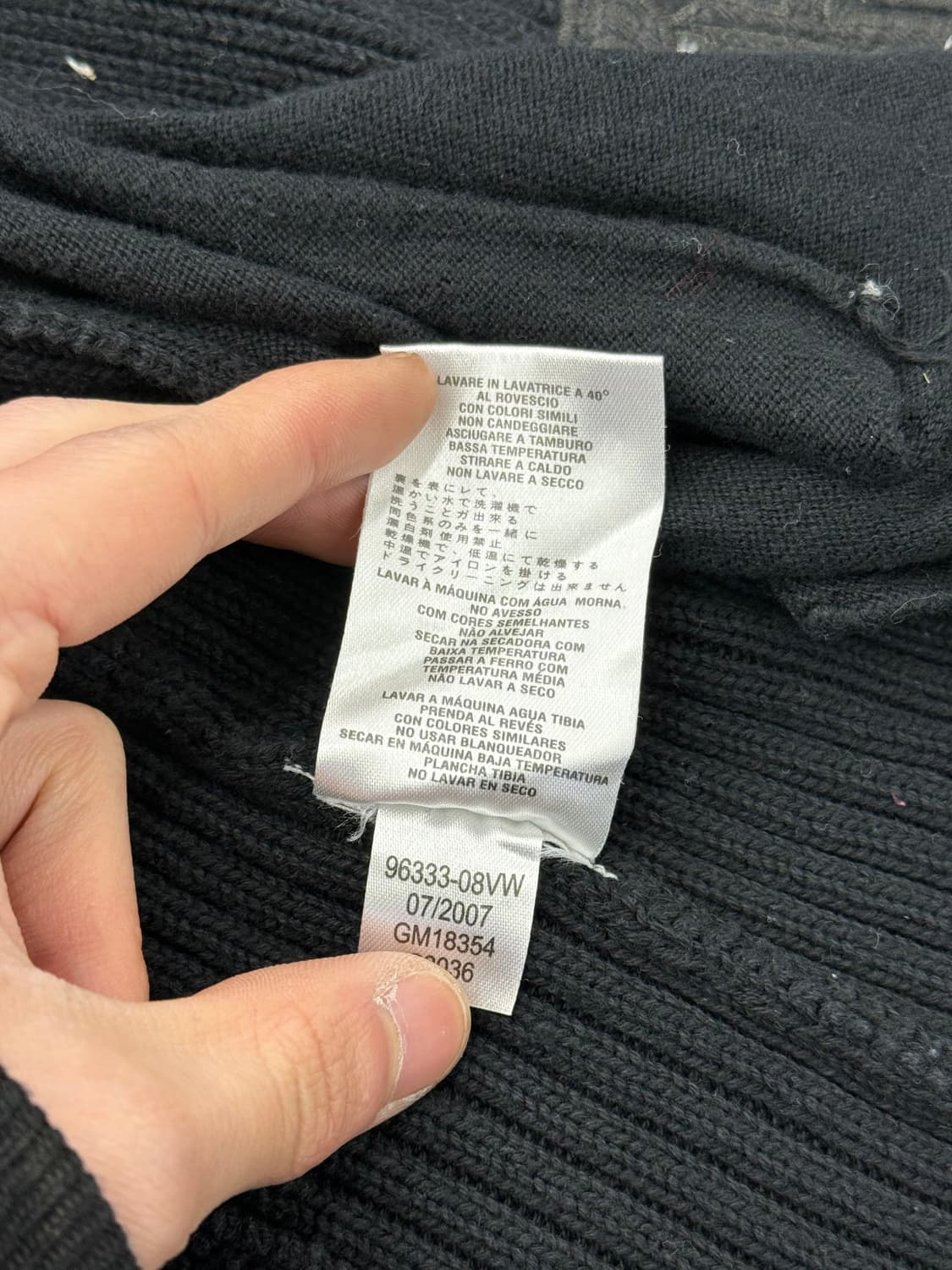 할리데이비슨 먼스 차콜 블랙 패치드 슬릿 니트 집업 상품이미지8