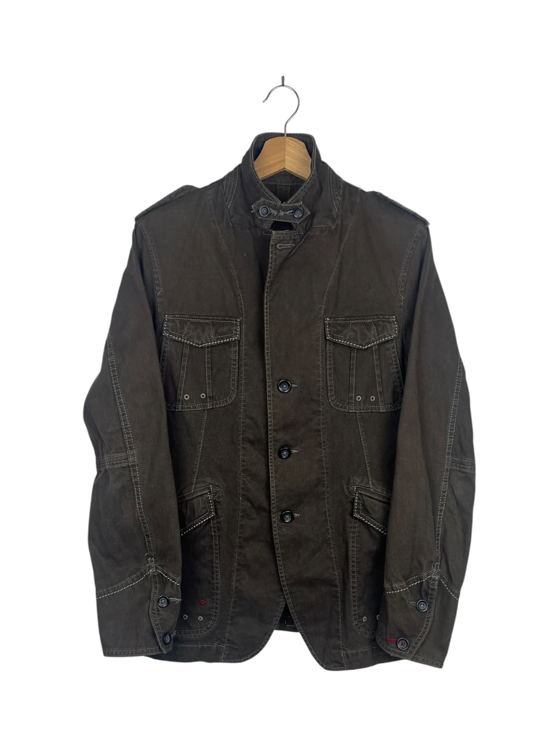 JPN 카키 포켓포인트 빈티지 스타일 자켓 M 상품이미지2