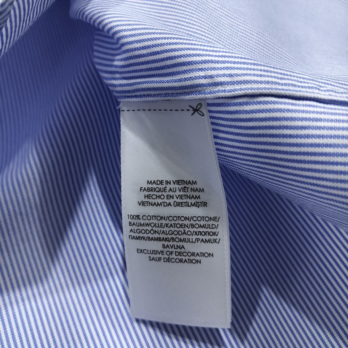 CL257 XL 폴로 코튼 멀티포니 핀스트라이프 블루 셔츠 남방 상품이미지5