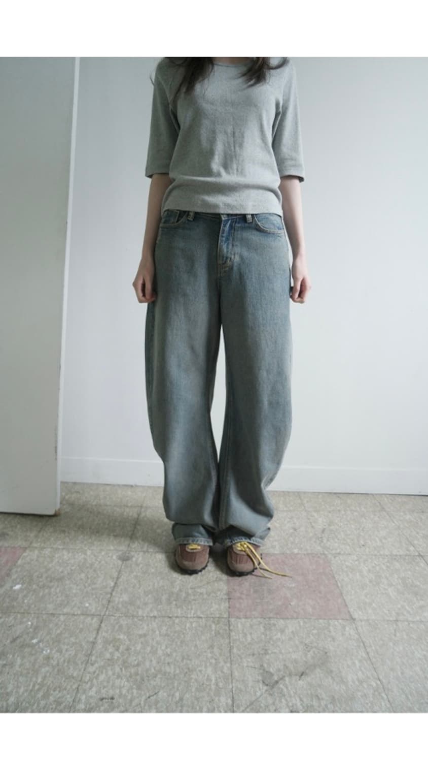 curve wide denim pants 상품이미지1