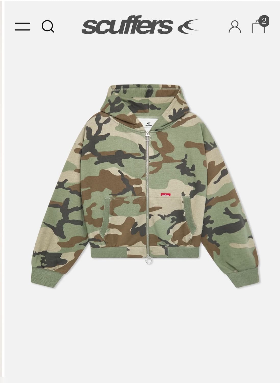 Scuffers 카모 후드집업 상품이미지1
