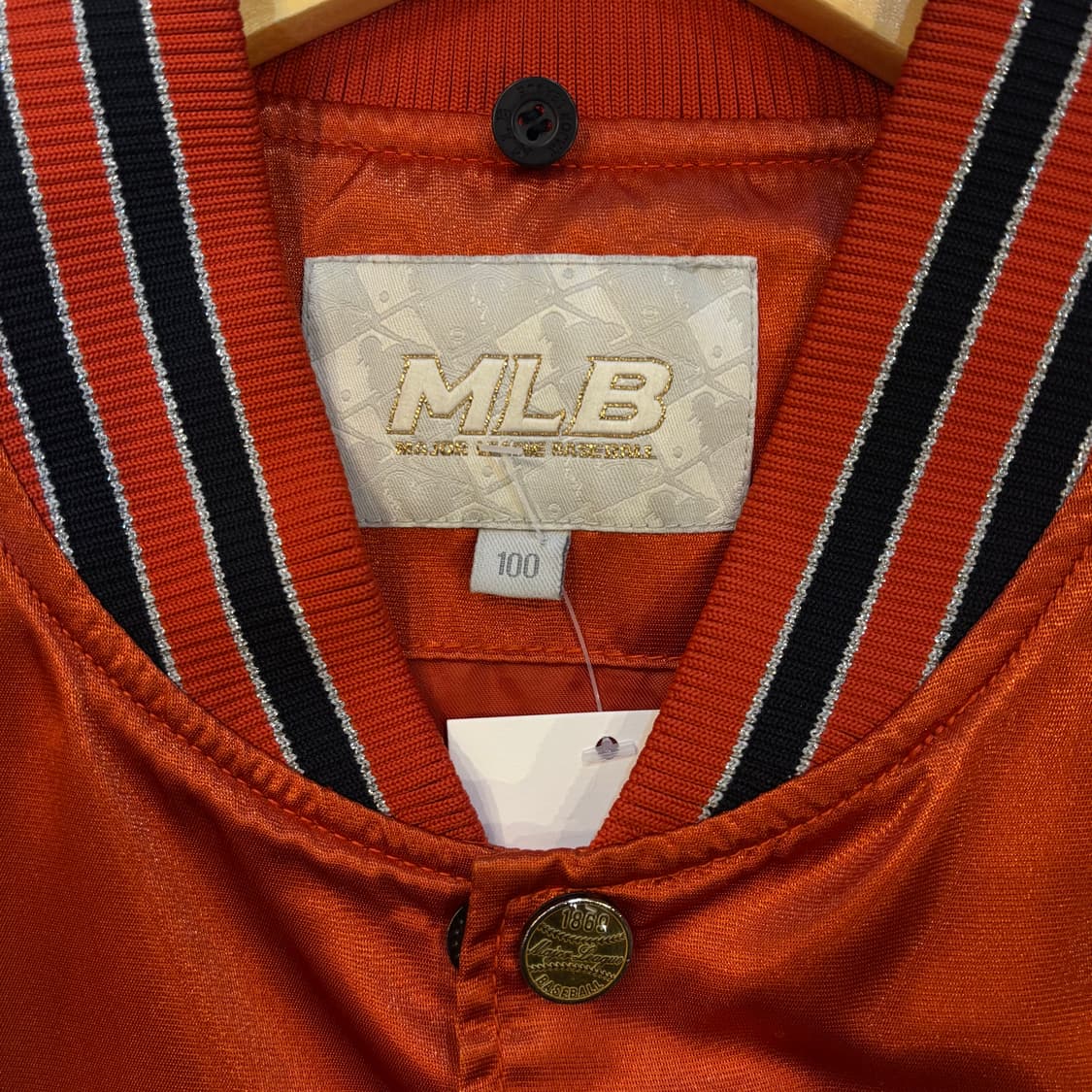 MLB 양키스 바시티자켓 올드스쿨 오렌지 L 상품이미지6