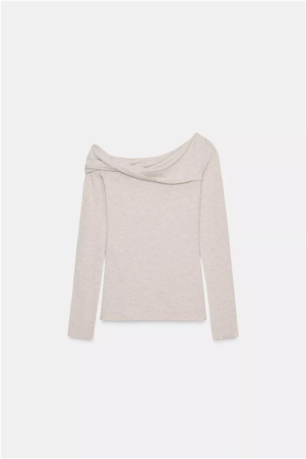 자라 zara 비대칭 네크라인 탑 그레이 베이지 3431/631/720 상품이미지1