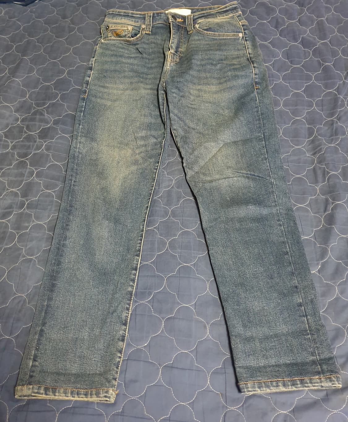 플랙 빈티지워싱 ISKO원단 NEU KURZ 슬림핏 데님팬츠 (M) 상품이미지1