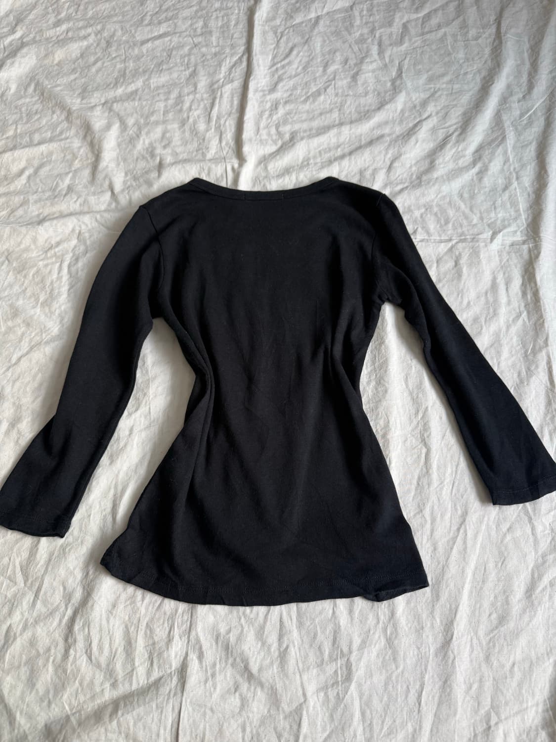 블랙 딱붙 펑크 갸루 7부 롱슬리브 상품이미지4