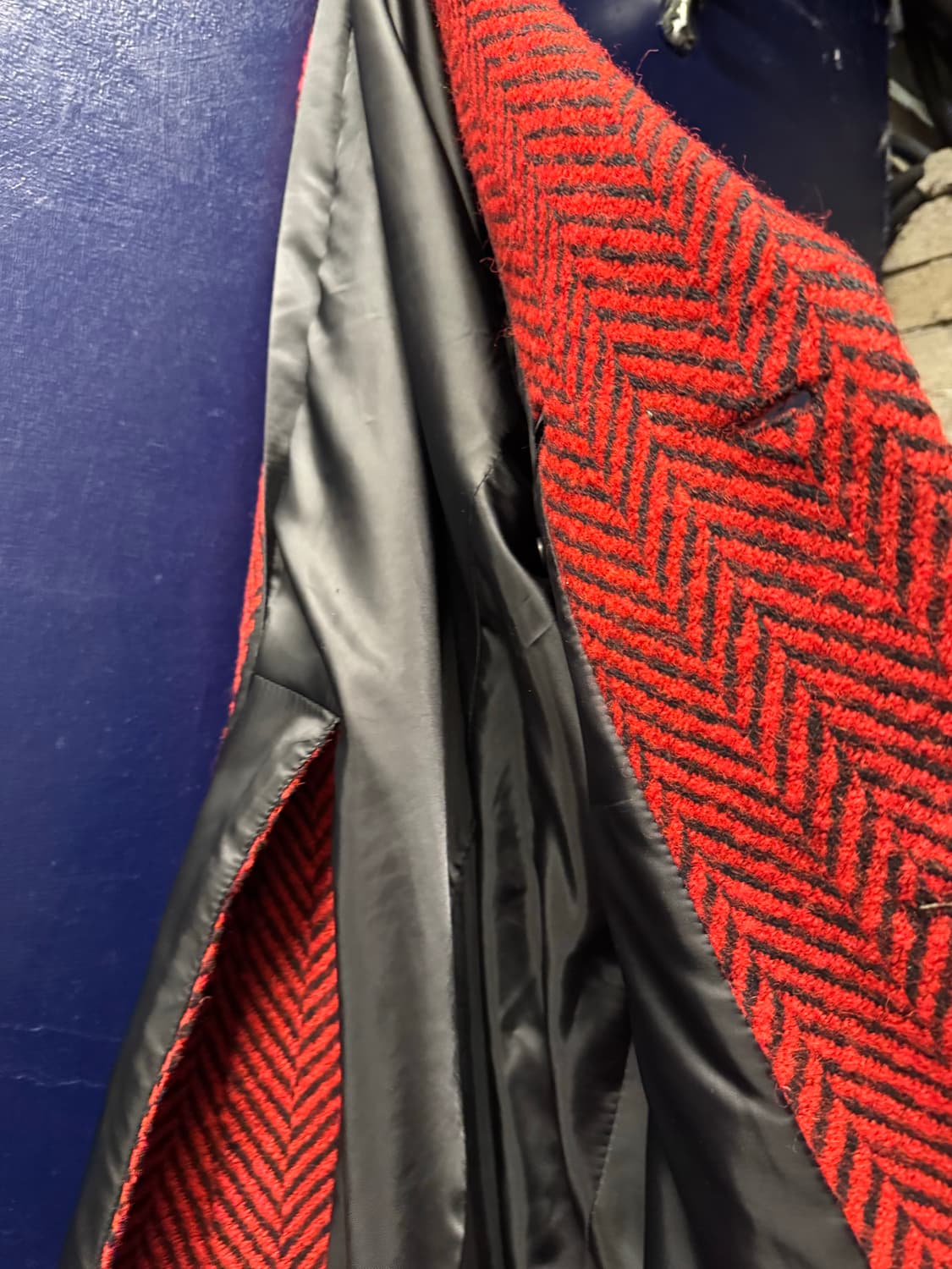 [100] 국내 양복점 제작 레드 헤링본 율 롱코트 상품이미지3